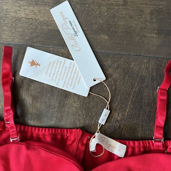 Belle Poque Two-Way Ruched Spaghetti Straps Off-Shoulder Bodycon Cocktail Dress - Picture 11 of 15